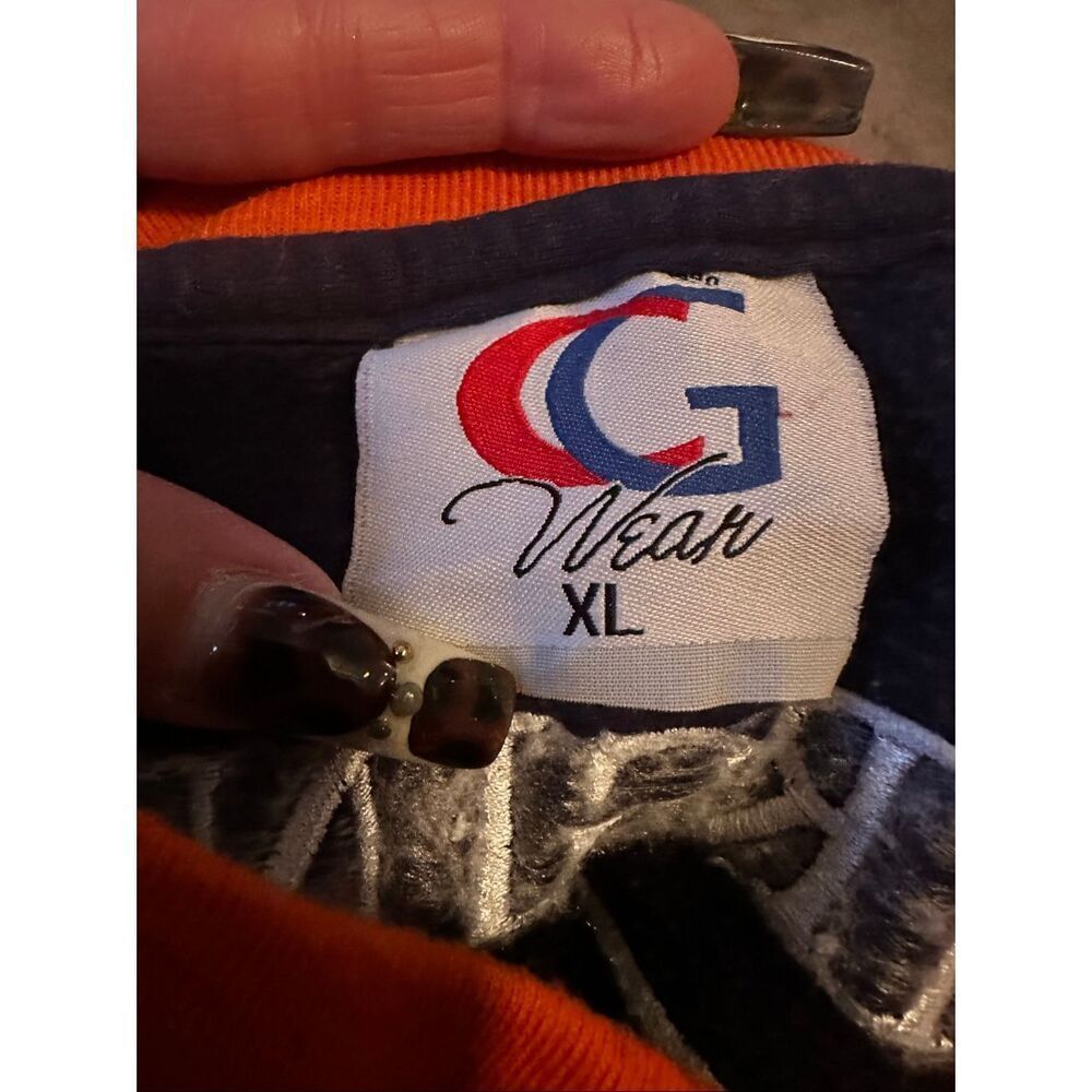 VTG Virginia State University Sweatshirt XL CG Wear VSU Trojans HBCU Orange Blue - Picture 2 of 6